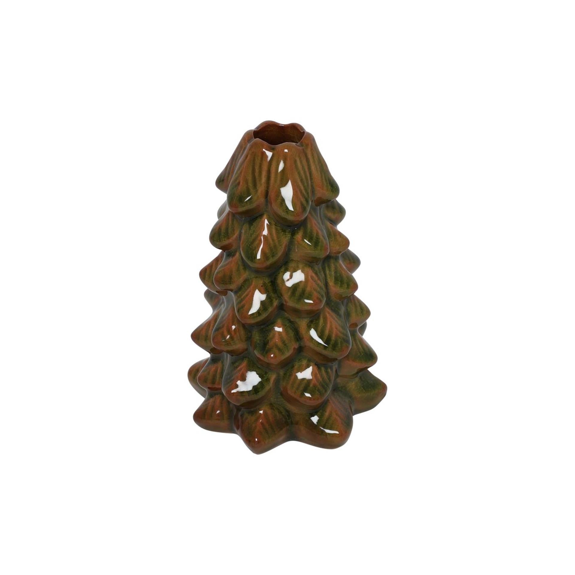 Bougeoir Countryfield Sapin de Noël vert h15cm