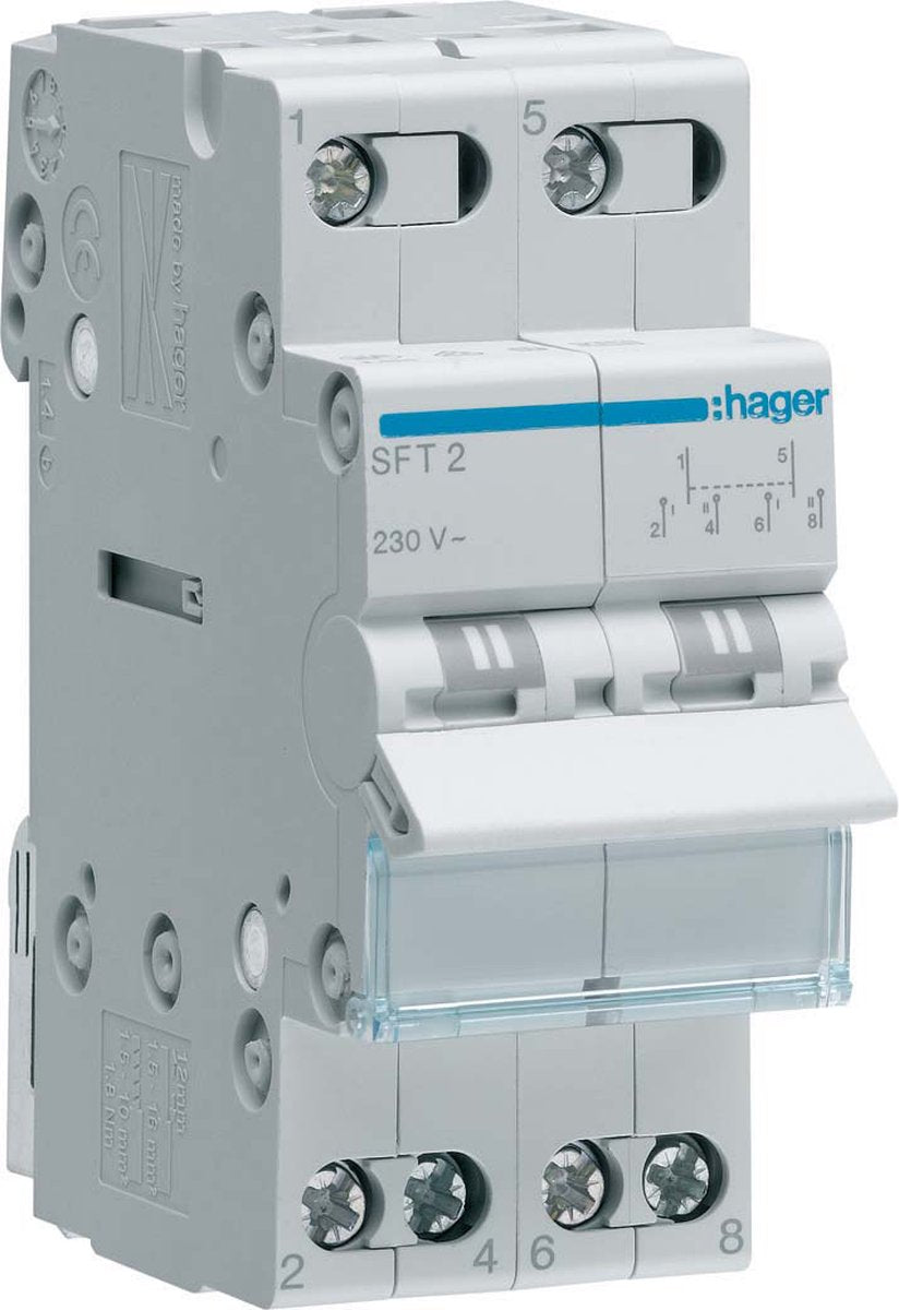 Hager inverseur modulaire 2 pôles - sft240