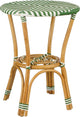 Mica decorations table bistro d'extérieur mandox - h66 x ø50 cm - vert foncé, blanc