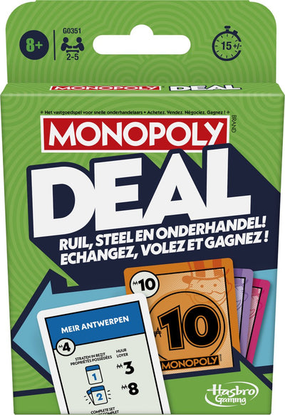 Jeu de cartes de deal de monopole Hasbro