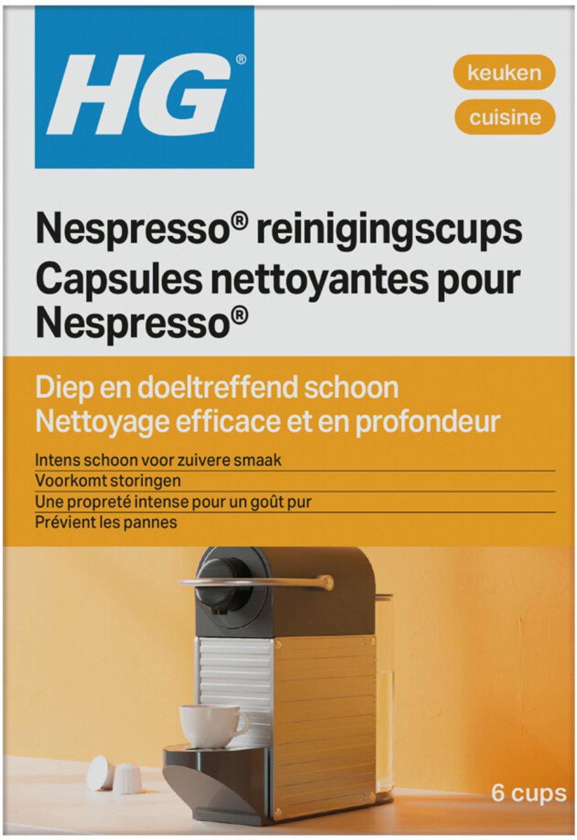 Tasses de nettoyage Hg Nespresso - 6 x 6 pièces - pack économique