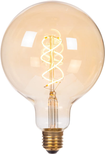 Lucide g125 - lampe à filament - ø 12,5 cm - led 3 stepdim (mémoire) - e27 - 1x4,9w 2200k - ambre