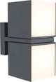 Lutec cuba - applique d'extérieur - 2 têtes lumineuses rotatives - luminaire en aluminium - LED - 1000 lumen - lumière blanc chaud 3000k - gris foncé