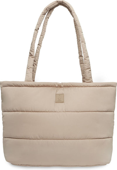 Jollein - sac à couches soufflé - mombag - biscuit - 40x35x16 cm - avec matelas à langer