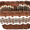 Panier de vélo en osier tressé Volare L 36 x 27 x 21cm - brun foncé