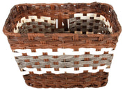 Panier de vélo en osier tressé Volare L 36 x 27 x 21cm - brun foncé - afbeelding 2