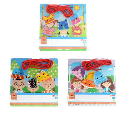 Toi-toys toi jouets enfiler des vêtements en bois