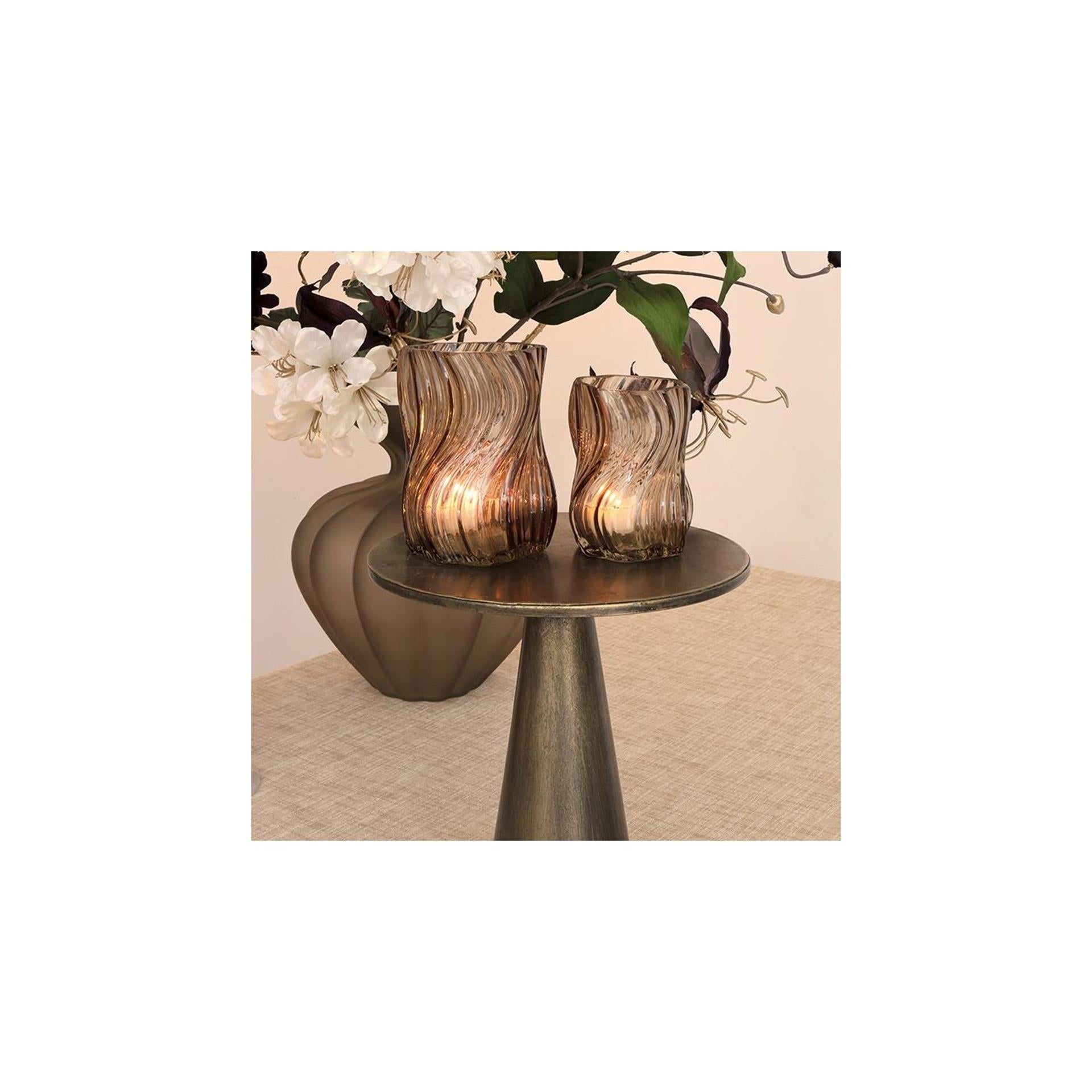 Bougie chauffe-plat Countryfield esli marron ø8xh10,5cm
