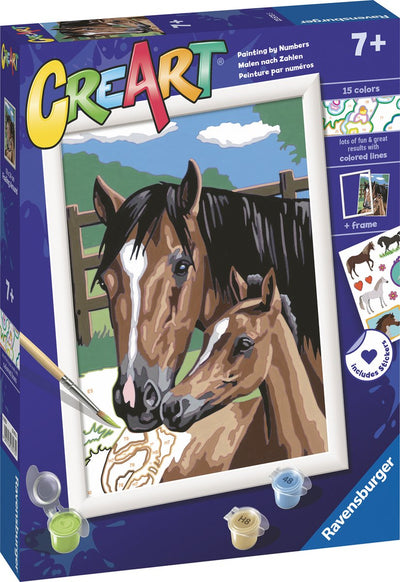 Ravensburger Creart Painting by Number Dollen avec poulains