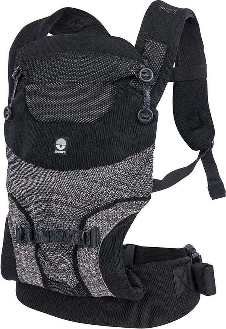 Porte-bébé Dooky - porte-bébé terra nova noir - porte-enfant - porte-bébé et porte-bébé 3,5-15 kg - position M ergonomique - porte-dos - réglable et respirant - porte-bébés - porte-bébé