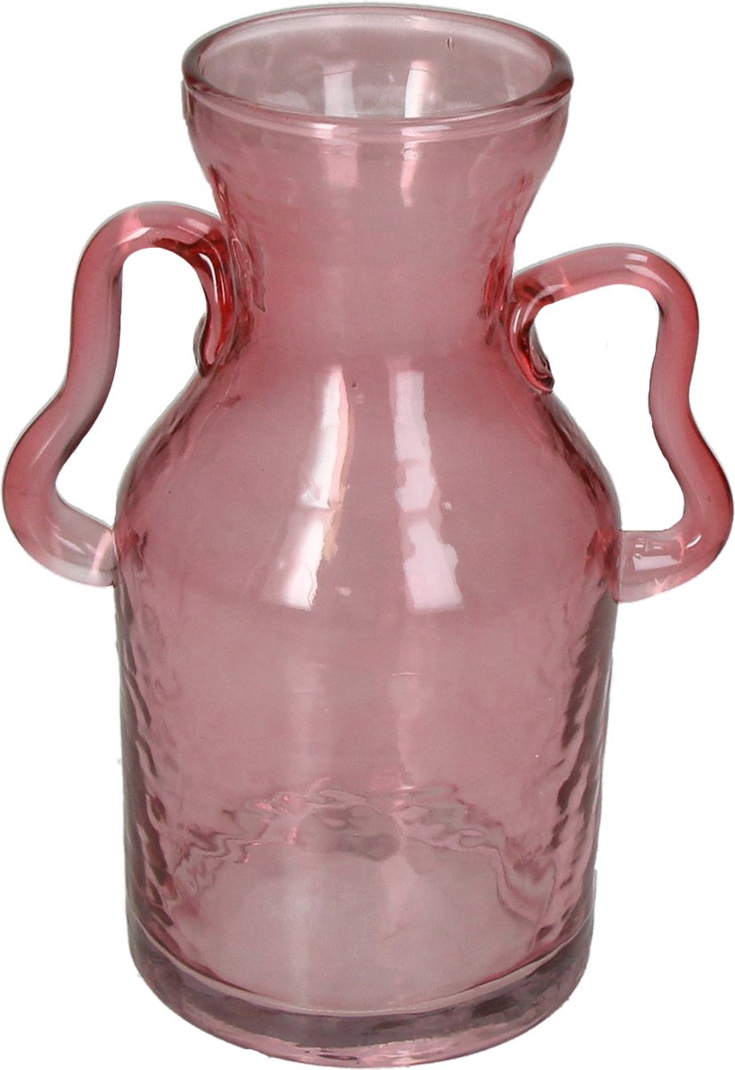 Vase collection Hd verre rose 13x13x18cm