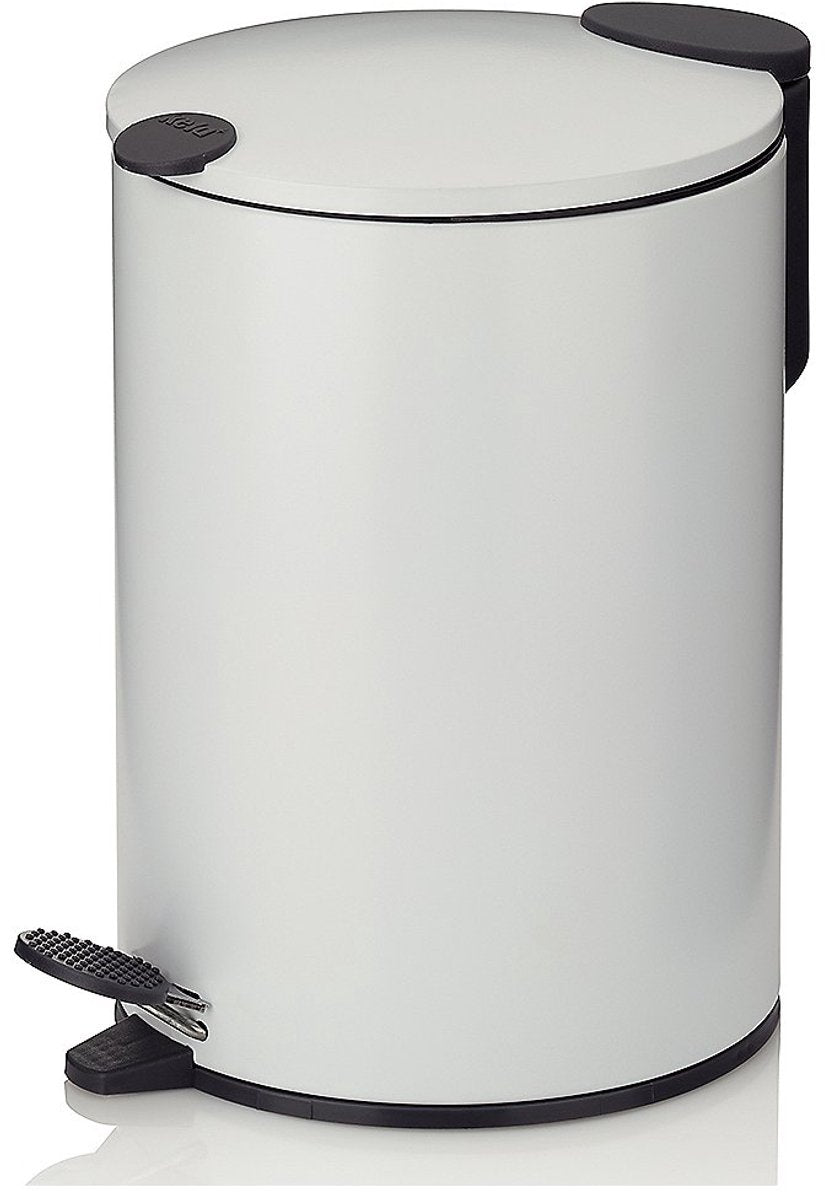 Kela poubelle à pédale, 3 l, blanc mat - | mat