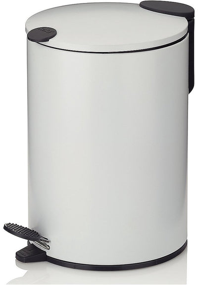 Kela poubelle à pédale, 3 l, blanc mat - | mat