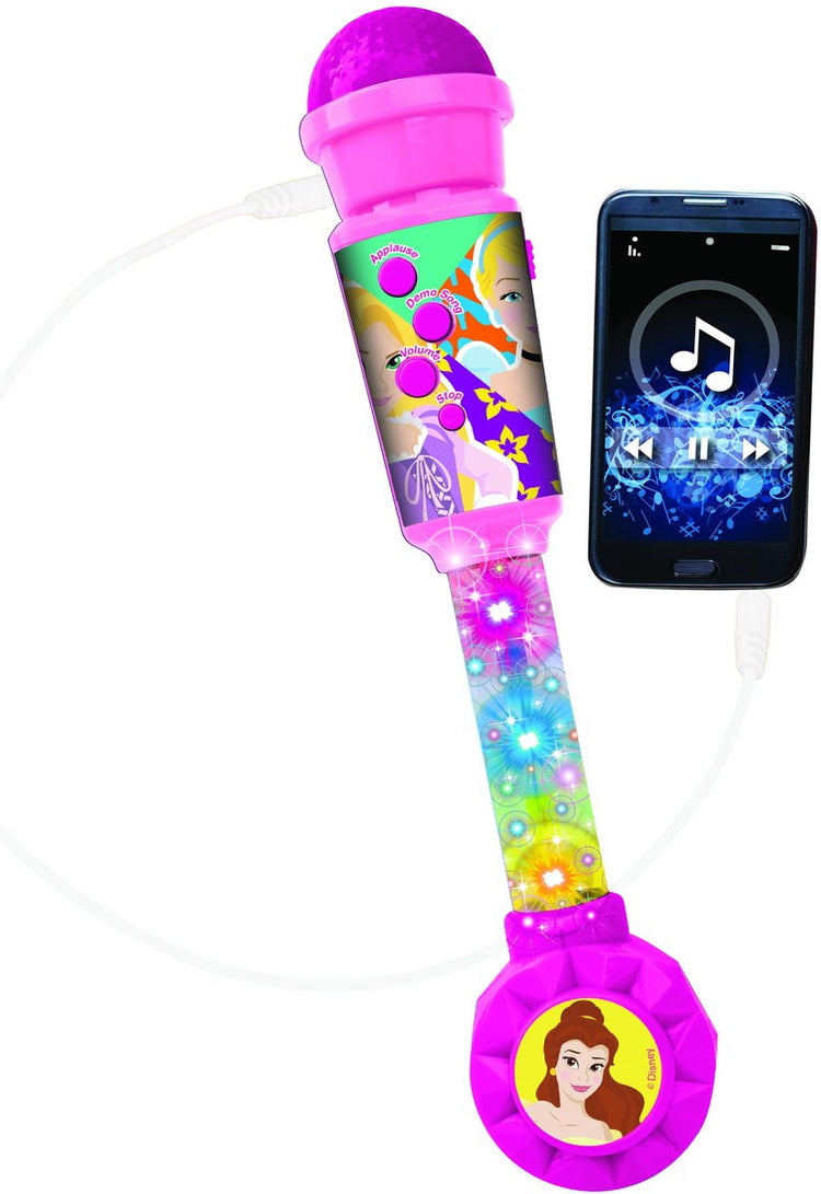 Microphone lumineux tendance Lexibook Disney Princess avec haut-parleur (aux-in), mélodies et effets sonores