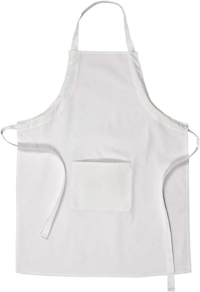 Tablier Creativ Company avec poche, L : 84 cm, l : 65 cm, taille m-xl cm, 210 g, blanc, 1 pièce