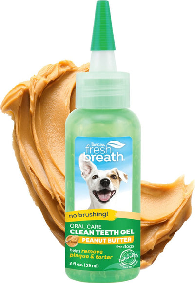 Tropiclean haleine fraîche - gel dentaire soin dentaire chien - beurre de cacahuète - 15 g