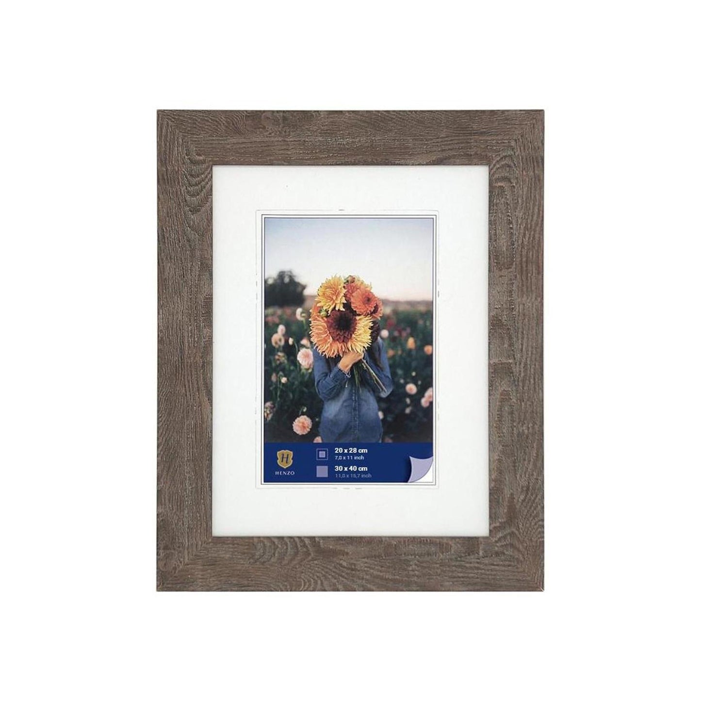 Henzo cadre photo dahlia 30x40cm marron