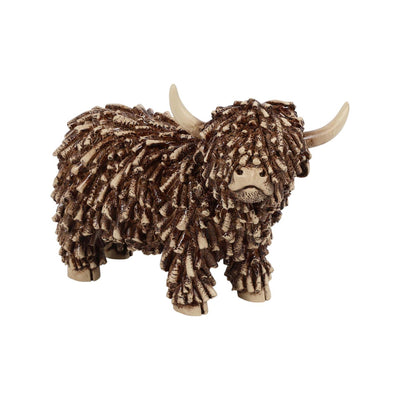 Countryfield Scottish Highland Dorcas s polystone marron 18x8,5x13cm