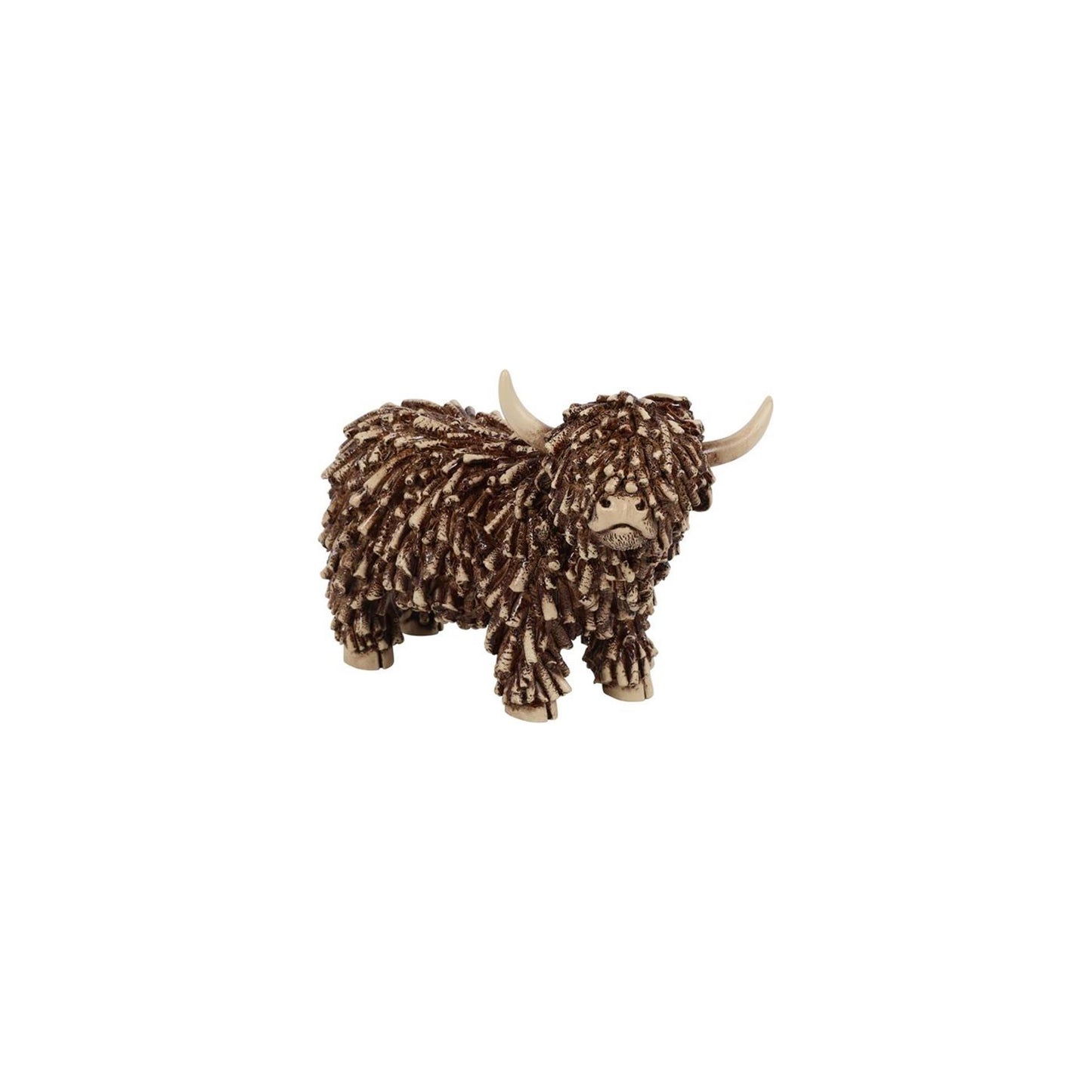 Statue Countryfield highlander marron polystone h17cm