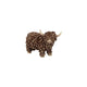 Statue Countryfield highlander marron polystone h17cm
