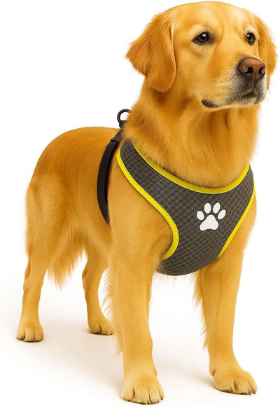 Harnais pour chien Flamingo - harnais pour chien - harnais pour chien anti traction - harnais pour chien - harnais pour chien anti traction - step go tasha - gris - taille xl - a : 65 cm b : 90-115 cm x 20 mm x 5 mm