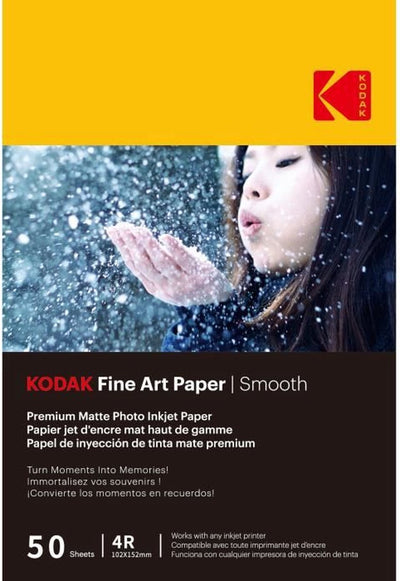 Kodak - 50 feuilles de papier photo 230g m², mat, format a6 (10x15cm), impression jet d'encre effet lisse - 9891093
