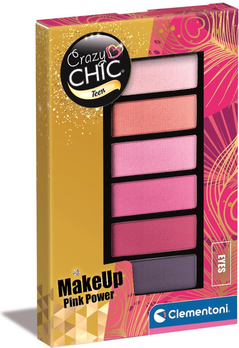Clementoni Crazy Chic Feed Shadow Palet Power, 6 couleurs