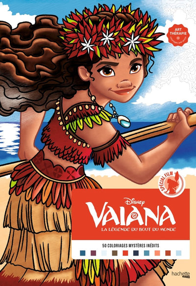 Hachette coloriages mystères disney vaiana - - livre de coloriage coloriage par numéro pour adultes