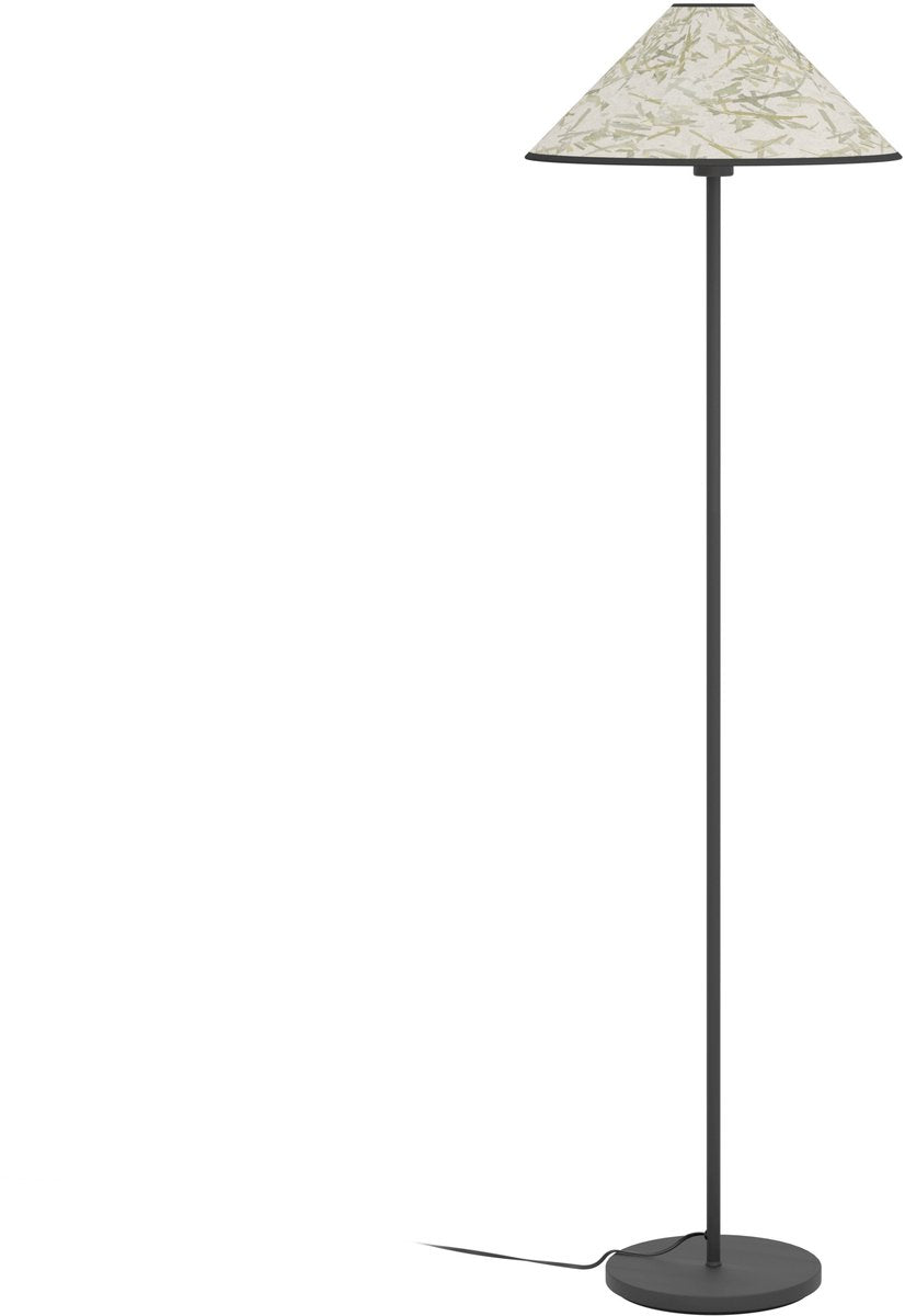 Lampadaire Eglo oxpark - e27 - 146,5 cm - bambou - noir blanc vert