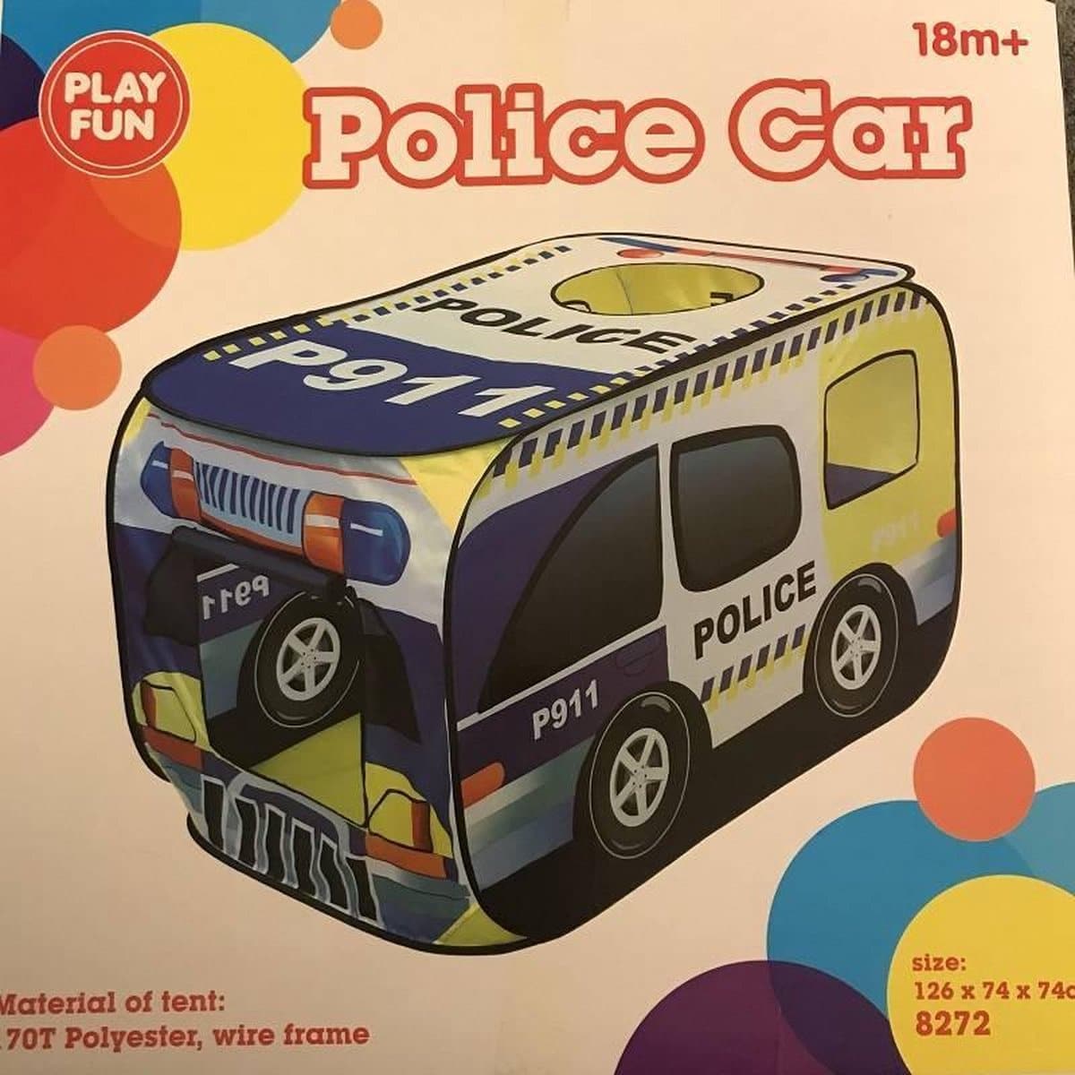 Police amusante jouant au pliage de tente 126x74x74 cm