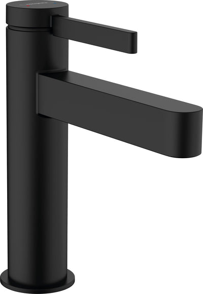 Hansgrohe finoris - mitigeur de lavabo - commande monocommande - avec garniture de vidage - 110 mm - noir mat
