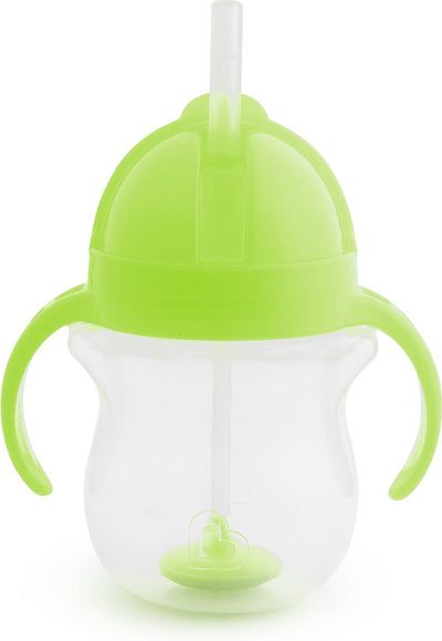 Munchkin tip sip gobelet avec paille anti-déversement - gobelet avec paille - passe au lave-vaisselle - à partir de 6 mois - 207 ml - vert - gobelet avec paille