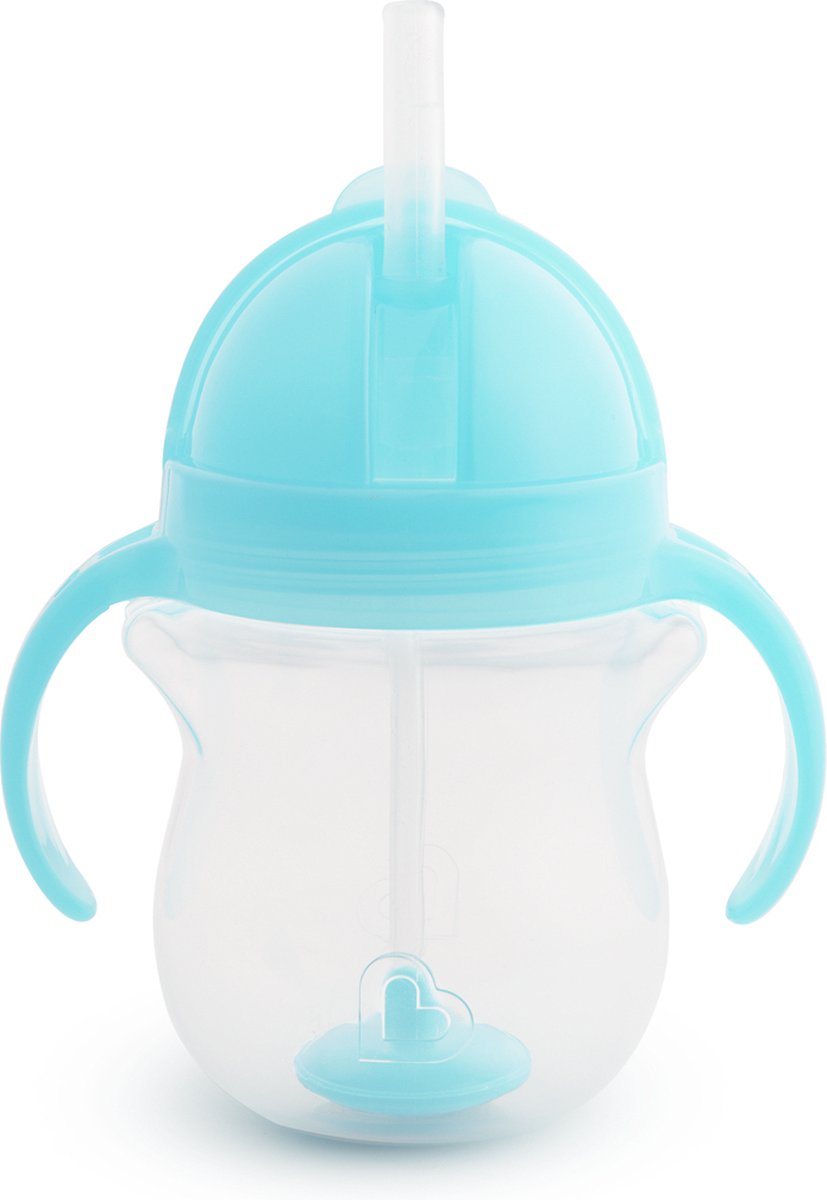 Munchkin tip sip gobelet avec paille anti-déversement - gobelet avec paille - passe au lave-vaisselle - à partir de 6 mois - 207 ml - bleu - gobelet avec paille