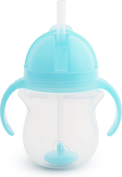 Munchkin tip sip gobelet avec paille anti-déversement - gobelet avec paille - passe au lave-vaisselle - à partir de 6 mois - 207 ml - bleu - gobelet avec paille