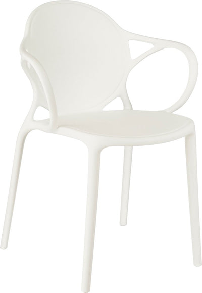 Mica decorations chaise de jardin nebraska - 56x56,5x80 cm - polypropylène - blanc
