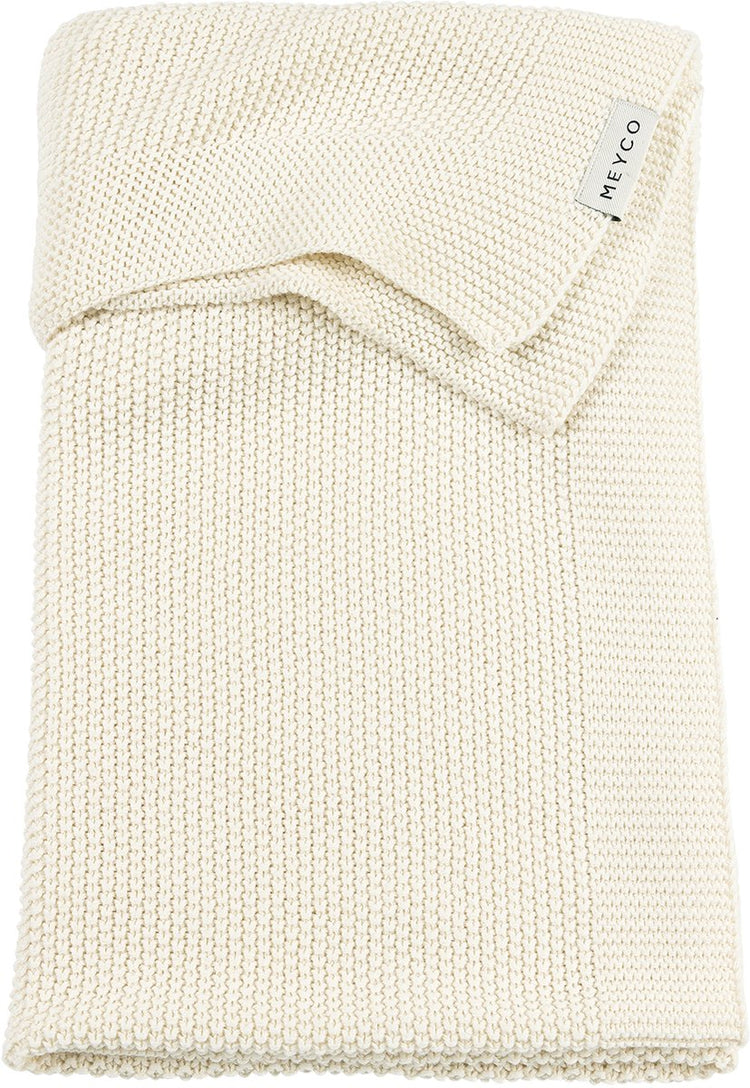 Couverture de berceau mini relief bébé Meyco - naturel - 100x150cm - 1,0 tog