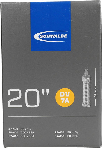 Chambre à air Schwalbe 20 x 1 1 8-3 8 pouces (28 37-440 451) DV 32 mm