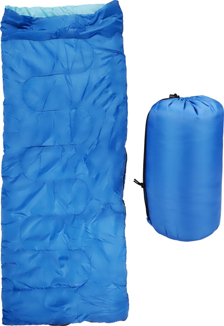 Sac de couchage Camp active adultes - sac de couchage d'été pour 5°c à 10°c - 190 x 72 cm - bleu