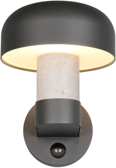 Trio Fraser - applique - couleur béton - excl. 1x e27 4,9 w - détecteur de mouvement - montage mural - éclairage extérieur - ip54