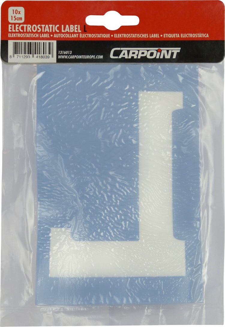 Carpoint l autocollant leçon voiture vitre statique (10x15cm) - bleu