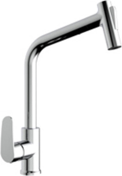 Robinet de cuisine Plieger avec 1 trou - douchette extractible - avec commande latérale - chrome