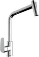 Robinet de cuisine Plieger avec 1 trou - douchette extractible - avec commande latérale - chrome