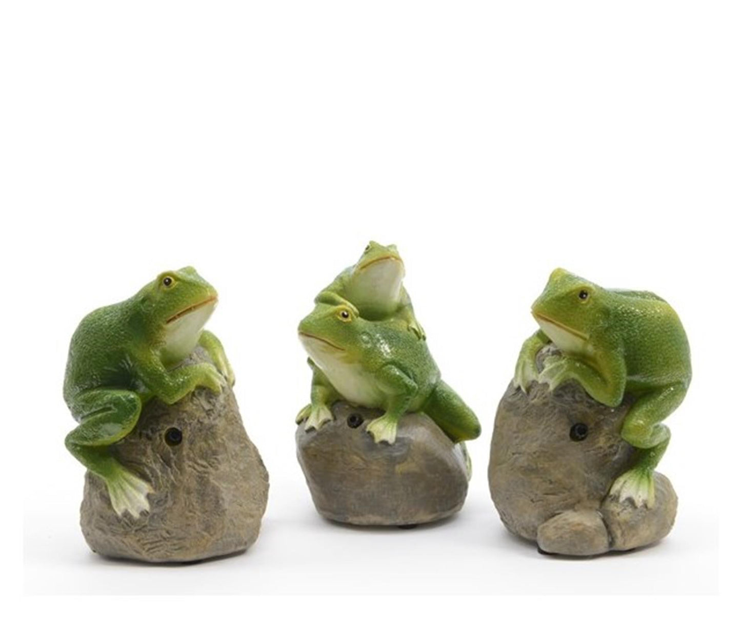 Statue de jardin Decoris grenouille avec capteur 8x7,4x11,5