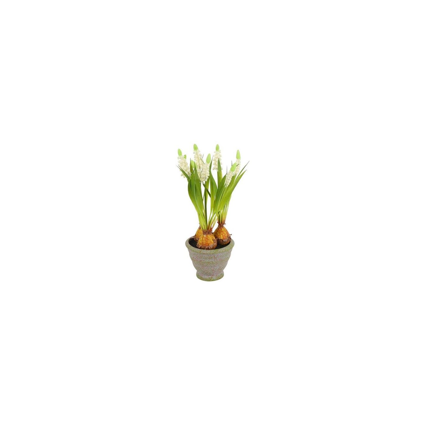 Countryfield fleur artificielle en pot muscari blanc h28cm