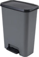 Poubelle Curver compatta duo 23l+23l - gris noir