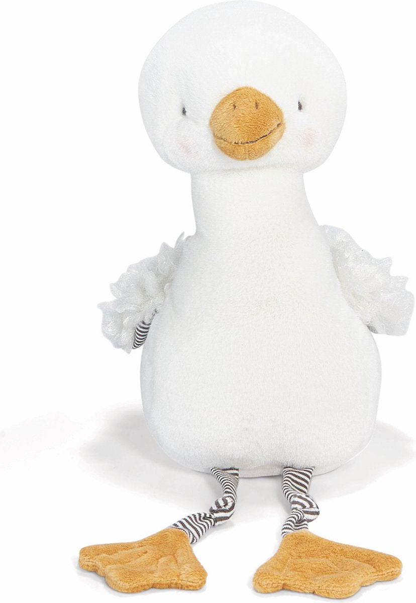 Lapins au bord de la baie oie des neiges - animal en peluche - peluche pour enfants - détails brodés - blanc