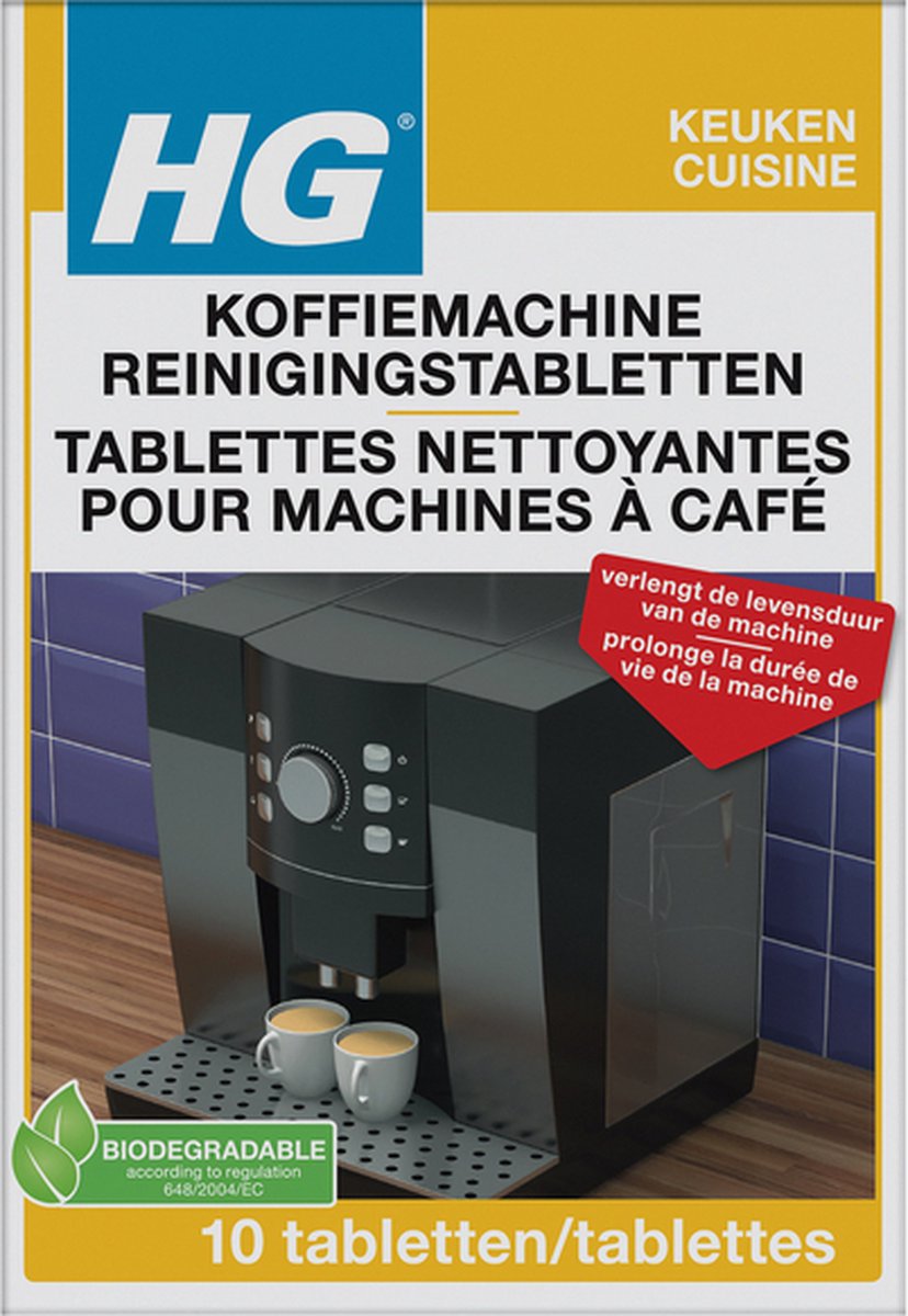 Hg 6x tablette de nettoyage pour machine à café (10 tablettes)