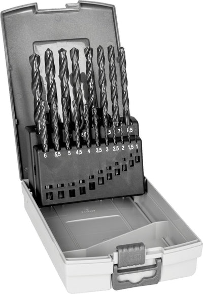 Bahco 4515-set-19 jeu de forets hélicoïdaux HSS-R 19 pièces 1 mm, 1,5 mm, 2 mm, 2,5 mm, 3 mm, 3,5 mm, 4 mm, 4,5 mm, 5 mm, 5,5 mm, 6