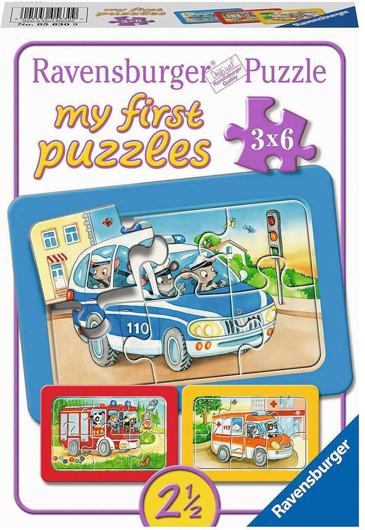Ravensburger puzzle animaux au travail - puzzle - 3x6 pièces