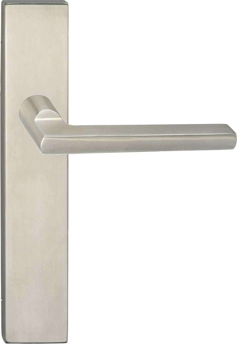 Poignée de porte Impresso - Kirby - pour l'intérieur - bouclier de porte carré - acier inoxydable - 2 pièces